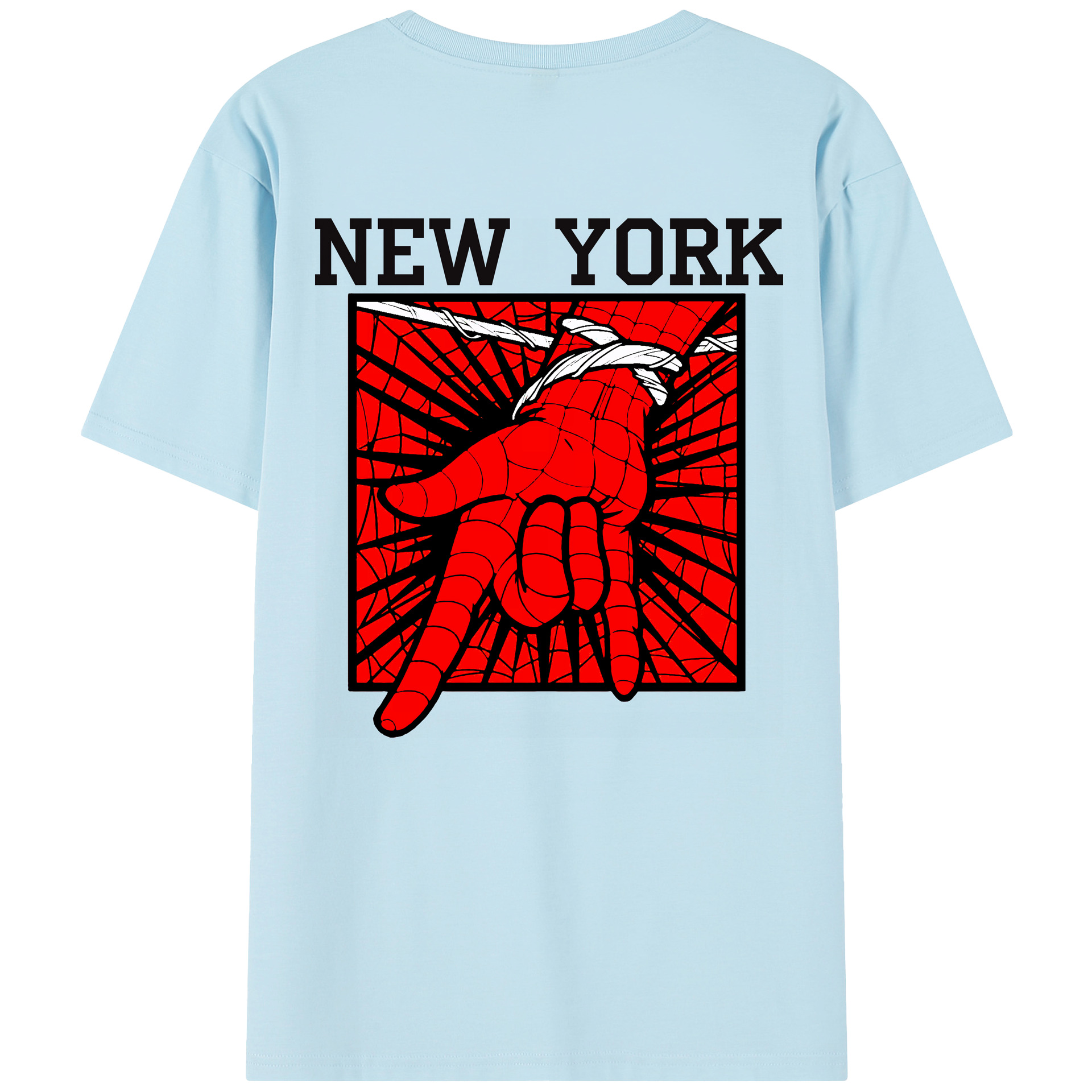 （画像用） Spider Man スパイダーマン 綿100％半袖Tシャツ（背面プリント）